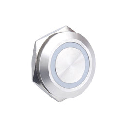 22mm  push button switch momentary 12V illuminated waterproof Ring Led IP67 2A buttons switches