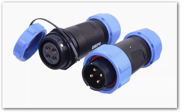 Inline IP68 waterproof aviation connector